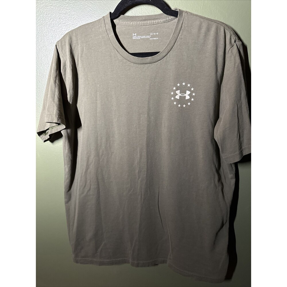 Under Armour Men's Athletic Freedom Flag T-Shirt Short Sleeve Army Green Large